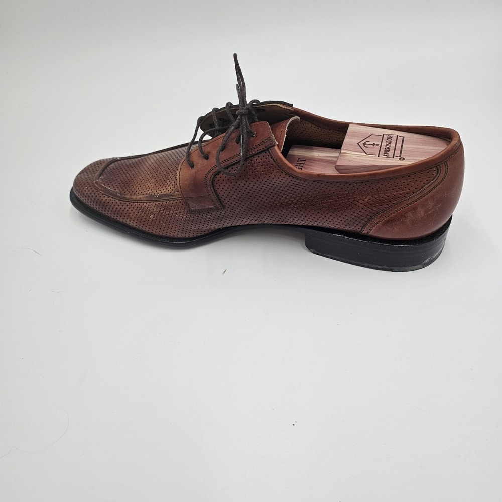 E.T. Wright Men's Brown Perforated Leather Oxford Dress Shoes Size 11B Made...‎ - Picture 5 of 8